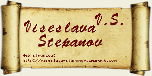 Višeslava Stepanov vizit kartica